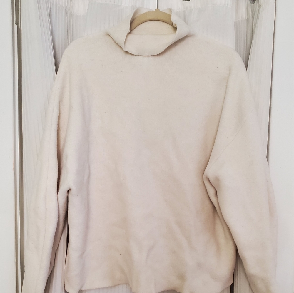 Cream Turtleneck Sweater